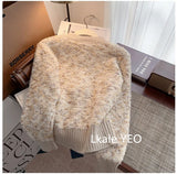 Autumn And Winter 2025 Elegant Korean Version Women Knitted Cardigan Sweater Coat Temperament Versatile Female Sweater Jacket