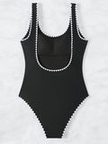 Black Swimsuit Women One Piece Solid Sexy Swimwear Female Bathers Bathing Swimming Swim Suit Beachwear