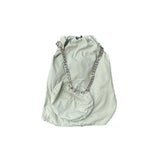 Korean Simple Y2k Chain Shoulder Bags Casual Beading All Match Crossbody Bag Preppy Drawstring Schoolbag Women Backpacks