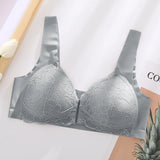 Pbong  Women's Full Coverage Plus Size Comfort Minimizer Bra Wirefree Non Padded Underwear Bra Lace Yoga Bralette Smooth Women's Bra