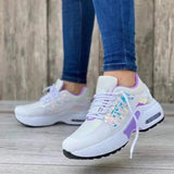 Pbong  Women's Shoes Spring and Autumn New Mesh Breathable Casual Shoes Outdoor Lightweight Non-slip Wedge Heel Thick-soled Sneakers