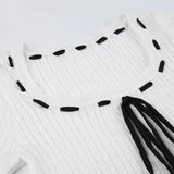 Sweet Square Neck Knitted A-Line Knit Dress