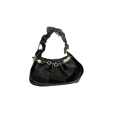Pbong  Fashionable Pleated Chain Underarm Bag Women's Crossbody Bag Stylish Versatile Single Shoulder Bag for Casual Travel