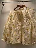 Mori kei fashion cotton 3D flower embroidery shirts and blouses for women spring original design fairy blouse boho clothing
