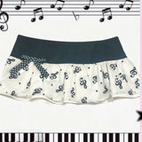 Pbong  2000s American Vintage Slim Skirts Summer Chic Y2k Japanese Kawaii Mini Skirts Korean Fashion Sweet Print Short Party Skirts