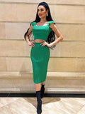 3 Colors New Summer Women Skirt Suits Sexy Hot Pink Red Black Bandage Two Pieces Set Clothing Set Bodycon Skirt Suits