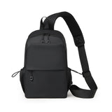 Pbong  1pcs Men's Casual Crossbody Bag, Simple Solid Color Chest Bag with Adjustable Shoulder Strap for College, Daily Use, Travel