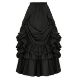 Pbong  Japanese Lolita Personality Subculture Dark Punk Court Gothic Medieval Lace Skirt Women's Cake Skirt Long Vintage Skirts