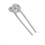 Stainless Steel Gold Color Knot Hair Stick For Women Fashion Metal U-Shaped Glossy Hairpin Hair Jewelry Accessories Gift