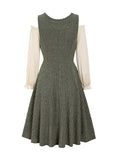 2025 Women's Dresses Sets Off The Shoulder Ruffles Mini Dress And Lace Up Ribbed Top Two Piece Set Long Sleeve Dress