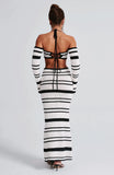 Sexy Knitted Sling Bikini Long Skirts Suit Women Casual Strap Lace Up Tube Tops + Skirt 2 Pieces Set Female Summer Beach Outfit