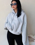 Winter Women Solid Fleece Hoodies Clothing Long Sleeve Tops Loose Pocket Sweatshirt Female Casual Pullover