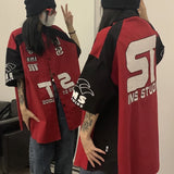 American Retro Shirt Short-sleeved Top Korean Spring Summer Fashion Large Size Loose Niche Motorcycle Style Cardigan Jacket