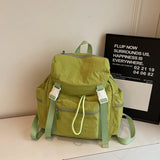 Women's Cloth Big Soft Backpacks Design Backpack for Teens Girls School Bag Simple Solid Color Travel Back Pack