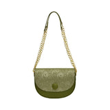 Pbong  Fashionable Mini Crossbody Bag Single Shoulder Retro Vintage Commuter Lipstick Bag Soft PU Material City Simple Style