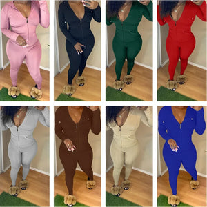Pbong  Amazon INS Autumn European Women's Fashion Hooded Cardigan Slims Casual Suit Smooths Your Silhouette Sports Casualwear