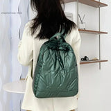 Pbong  Large Capacity Cotton Coat Backpack Women's Fashionable Schoolbag Simple Travel Backpack for College Students