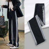 Pbong  Women Jeans High Waisted Tie Dye Bleached Irregular Design Gradient Multi Color Female Denim Fashion Unique Art Cool Artistic