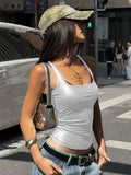 Solid Tank Top Women Edgy Clothes Y2k Accessories Sleeveless Ropa De Mujer Square Collar Camison Verano Korean Fashion Clothing