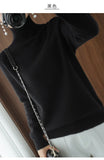 Fashion Basic Autumn Winter  Merino Wool Sweater Mock Neck Cashmere Pullover  Solid Color Soft Long Sleeve Clothing Tops