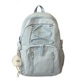 Pbong  Women's Large Capacity Drawstring Backpack Female Fresh Aesthetic Daily School Book Bag New Fashion Trend Back Pack