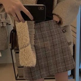 Skirts Women Plaid Slim Korean Style Casual All-match High Waisted Mujer Spring-autumn Comfortable Student Club Female Harajuku