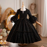 Children's Rococo Baroque Historical Period Dress Girls 18th Century Victorian Flower Dress Kids Drama Costume