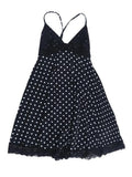 Pbong  Y2k Polka Dot Print V Neck Lace Patchwork Summer Sexy Slim Short Off Shoulder Fashion Dresses