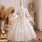 Children's Victorian Historical Dress 18th Century Rococo Party Princess Dresses for Girls