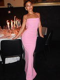 Spaghetti Strap Backless Sexy Maxi Dress Women Gown Summer New Fashion Solid High Waist Evening Beach Club Long Dress