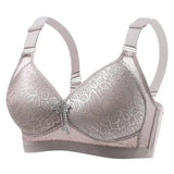 Pbong  2PCS High Quality Gathering Anti Sagging Women's Anti Glare Underwear Comfortable Seamless Plus Size Simple Natural Women's Bra