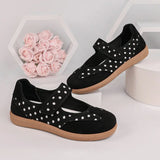 Spring Autumn Polka Dot Soft Bottom Casual Women Sneakers Fashion Solid Round Toe Loafers Comfort Women Shoes