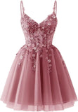 Pbong  Lace Applique Tulle Homecoming Dresses for Teens Sparkly 3D Flower Short Prom Dress Sequin Quinceanera DAMA Dress