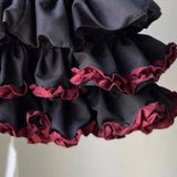 Pbong  Japanese Kawaii Mini Pleated Skirts Womens JK Jupe Sweet Lolita Solid Color Skirt Y2k Aesthetic Ruffled High Waist Faldas