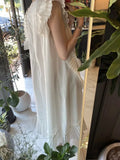 French Heavy Embroidery White Sleeveless Waistcoat Dress Women's Summer Haute Chic Chic Waist Look Slim Skirt
