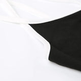 Casual Black Skinny Backless Bandage Dress