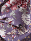 Pbong  Bohemian Romantic Purple Floral Cami Maxi Dresses Female Corset Top Backless Draped Flowy Skirt for Beach Weddings
