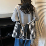 Pbong  Lazy Style Large Capacity Autumn Winter Handbag Tote Bag Travel Bag Dry Wet Separation Urban Simple Canvas Bag Soft Zipper Cl...