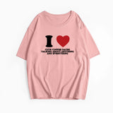 Letter Print Streetwear Summer T-shirts New Round Neck Cotton Short Sleeve Top Female Fashion Tee Shirt Woman Clothing