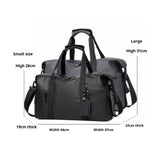 Pbong  Men's Gym Bag - Black Adjustable Shoulder Strap Duffel Bag for Gym, Travel and Sports Lovers, Fitness Gear Bag
