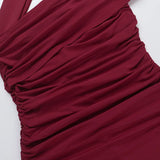 Pbong  Sexy Backless Shoulder Maxi Dress for Women Summer Dresses New Skinny High Waist Solid Neck Hanging Dress Woman Clothing