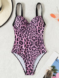 Leopard Swimsuit Women One Piece Sexy Brazilian Swimwear Female Push Up Bathing Swimming Suit Summer Beachwear Bodysuit