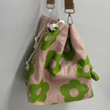 Pbong  Women Textile Floral Purse Bag Large Capacity Boho Beach Handbags Crossbody Shoulder Bag for Travel Shopping Work Dating Use