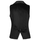 Medieval Renaissance Costume Vest Halloween Retro Casual Jacket Banquet Party Single-breasted Embroidery Black Vest for Adult
