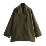 2025 New Autumn Fashion Solid Lapel Jacket For Women Single Breasted Long Sleeve Coats Female Elegant Chic Street Outwear