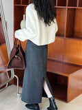 Women's Loose Knitted Pullovers Half Zipper Autumn and Winter Turtleneck Sweaters Casual Comfortable Full Sleeve Top