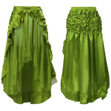 New Women Gothic Vintage Irregular High Cut Waist Skirt Sexy Asymmetrical Hem Midriff Skirt Punk Rock Dance Stage Costume Female