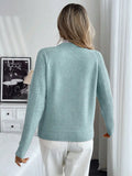 New lace round neck pullover long sleeved autumn and winter knitted sweater