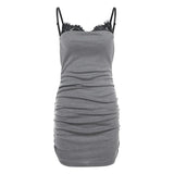 Pbong  Sexy Backless Lace Strapless Sling Dresses Summer Women's Dress New Skinny High Waist Solid Color Mini Bag Hip Dress for Women