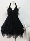 Pbong  French Style Sweet Cute Polka Dot Splicing Dress Lace Bow Korean Fashion Dresses New Design Slim Waist Lady Y2k Mini Dress